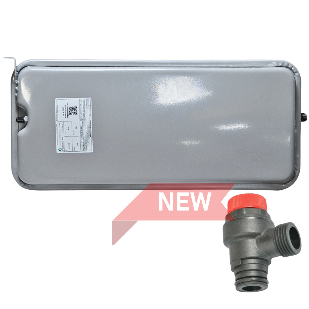 Vokera 20211207 Expansion Vessel 8 Litre with PRV