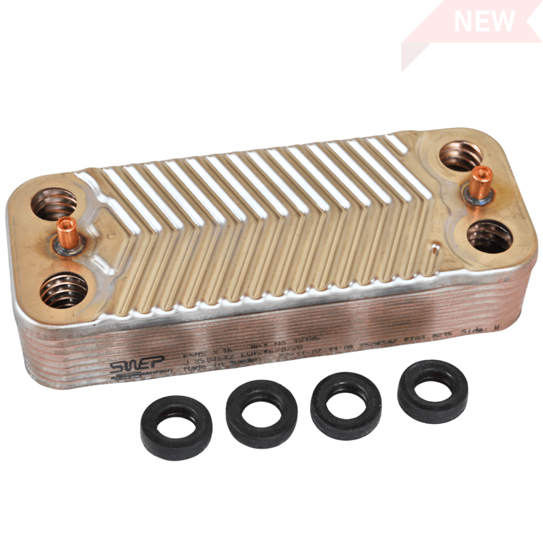 Alpha 3.021693 DHW 16 Plate Heat Exchanger – Fits Intec 28X & 30C Boilers (New)