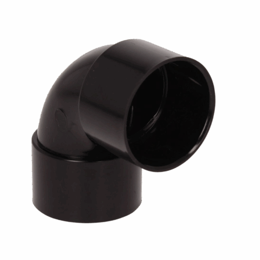 Image of 40mm 90 degree waste pipe bend black