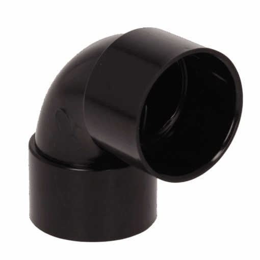 Image of 50mm 90° Solvent Weld Bend Black