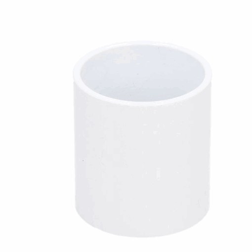 Image of Solvent Weld Straight Coupler 50mm White