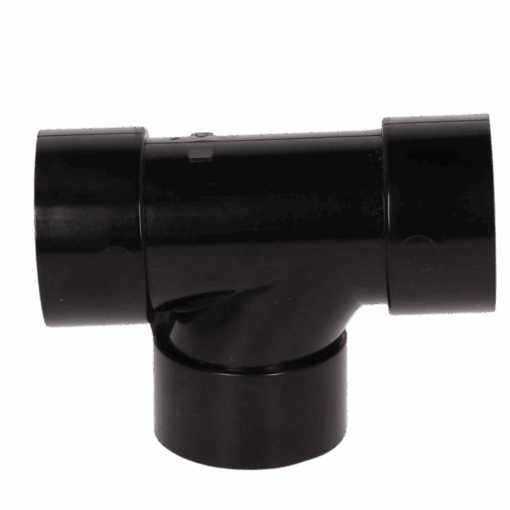 Image of Solvent Weld Tee 90° 50mm Black