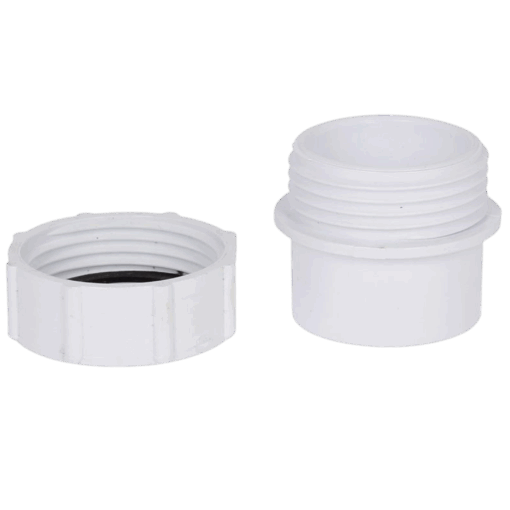 Image of white PVC access plug 50mm