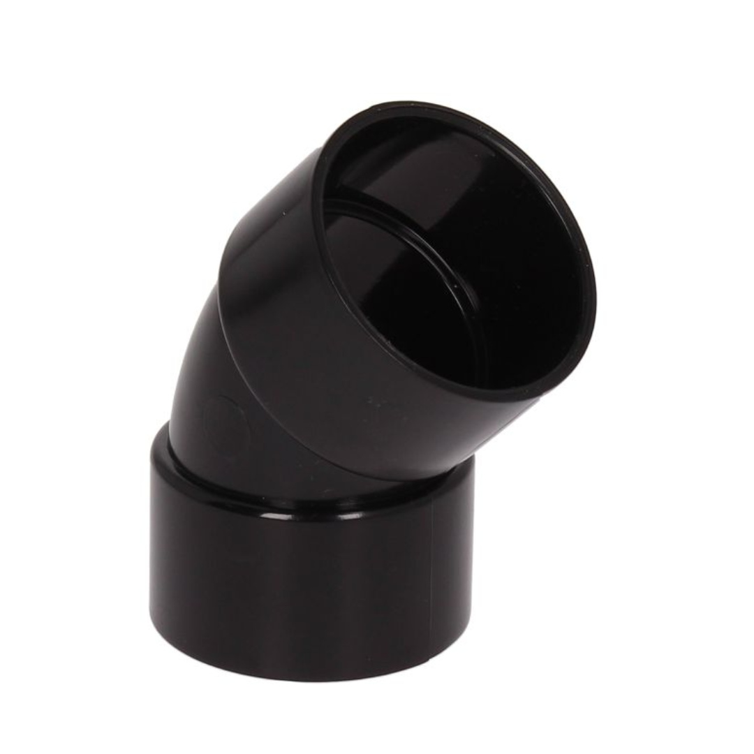 Image of Solvent Weld Bend 45° 40mm Black