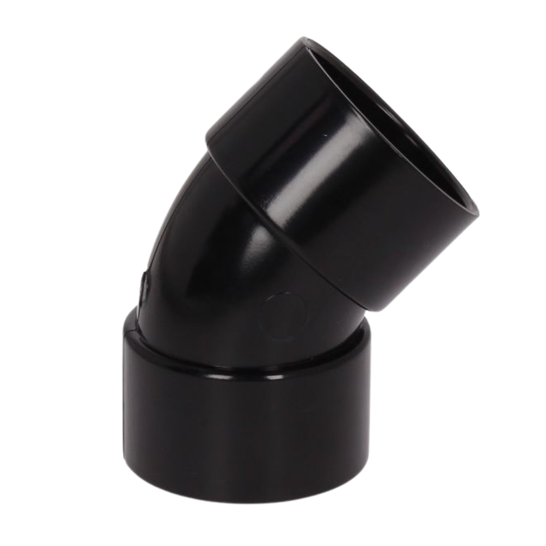Image of Solvent Weld Bend 45° 50mm Black