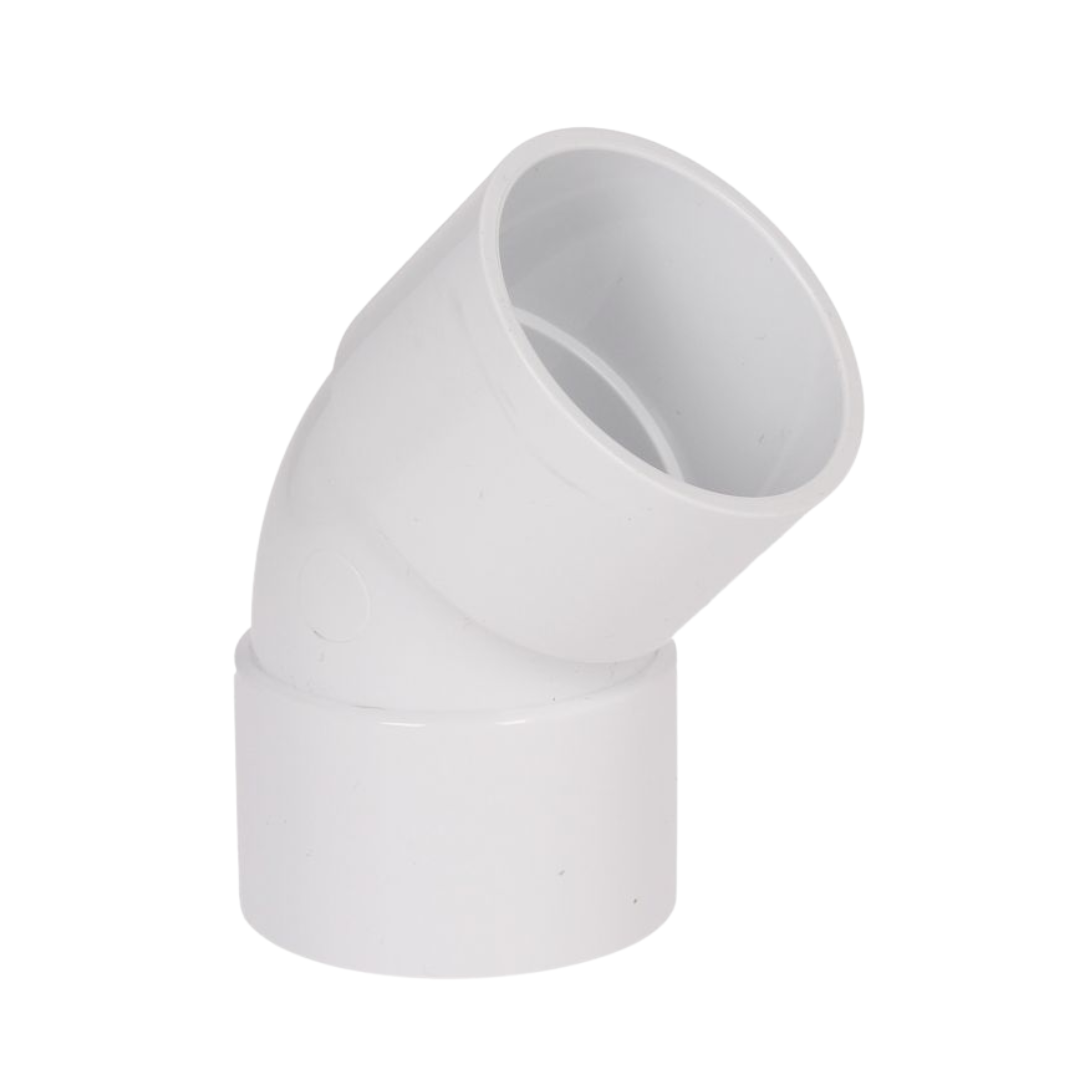 Image of Solvent Weld Bend 45° 40mm White