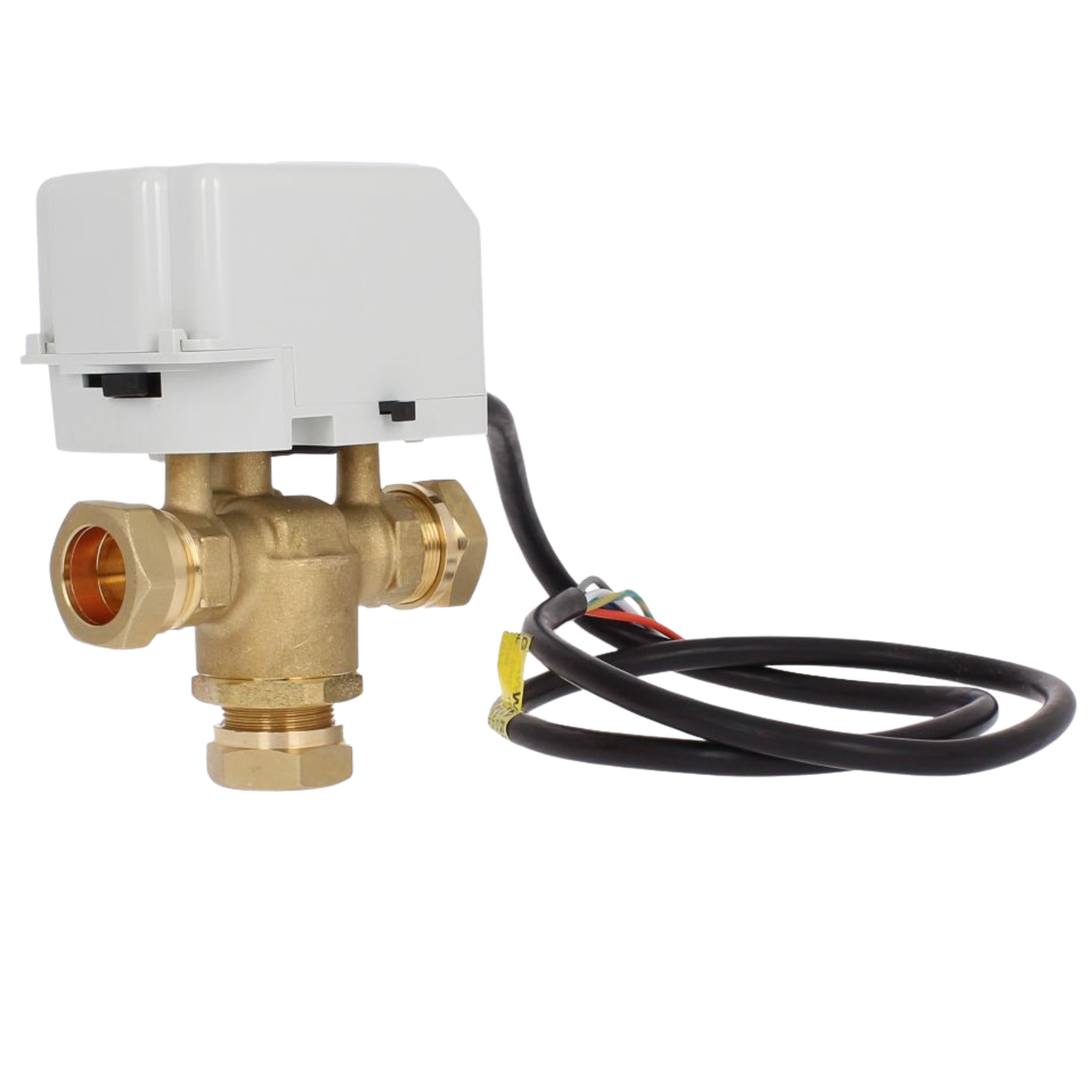 Image of Drayton 22mm Motorised 3 Port Mid-Position Valve & Snap-On Actuator