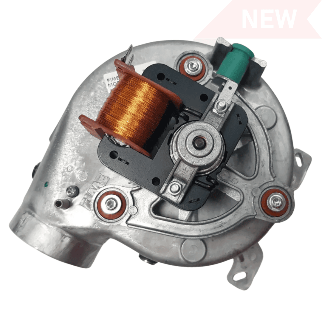 Biasi fan BI1366102. New compatible 24kW boiler fan for Garda M90F & Riva boilers