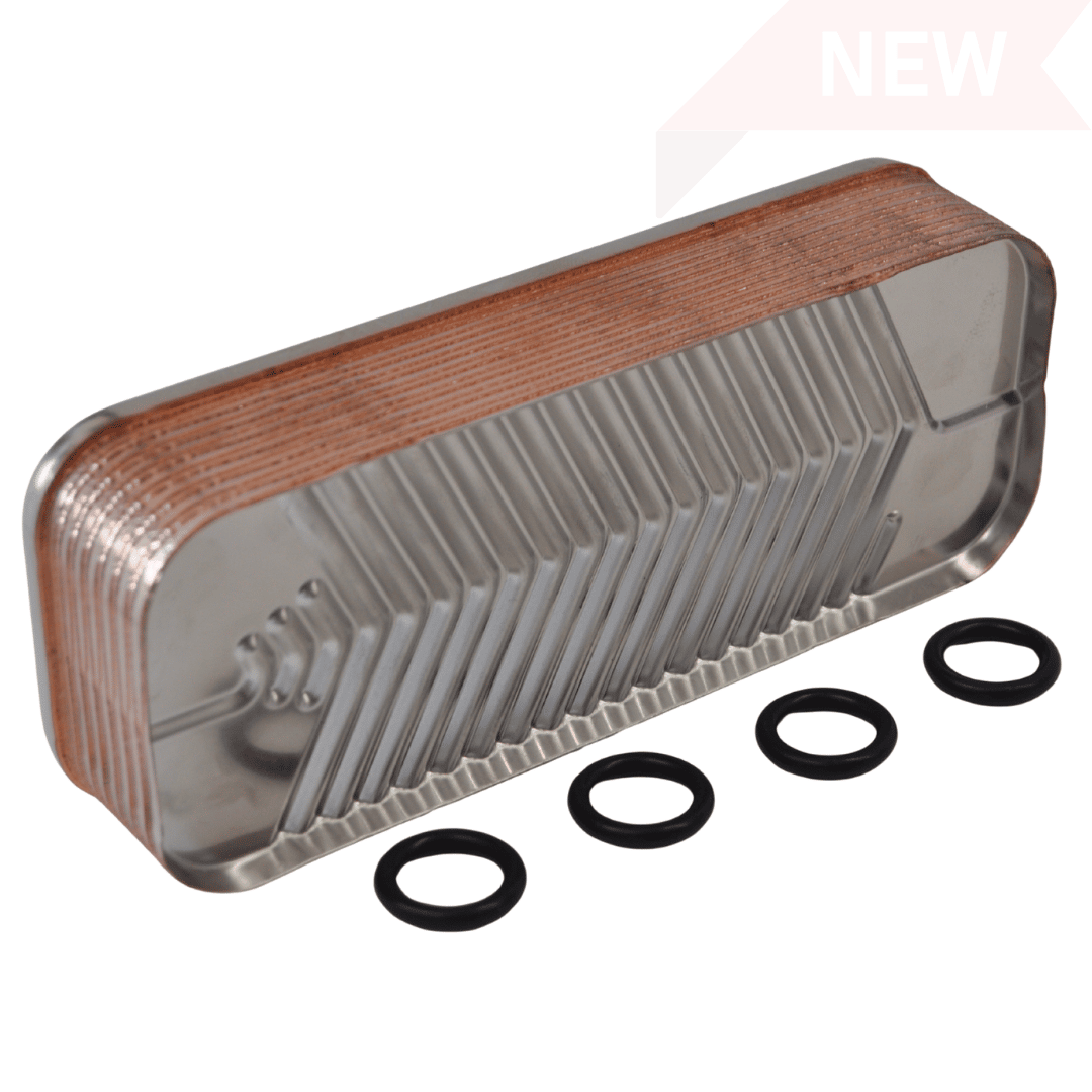 Alpha 1.022221 DHW Heat Exchanger CD28 suitable for Alpha CD28C and CD28X boilers.