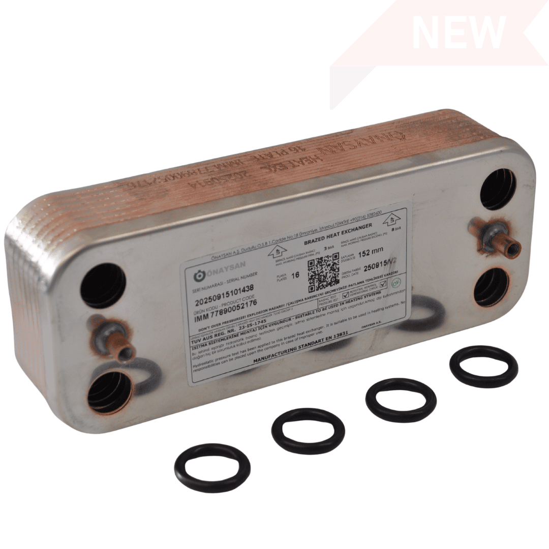 Alpha 1.022221 DHW Heat Exchanger CD28 suitable for Alpha CD28C and CD28X boilers.