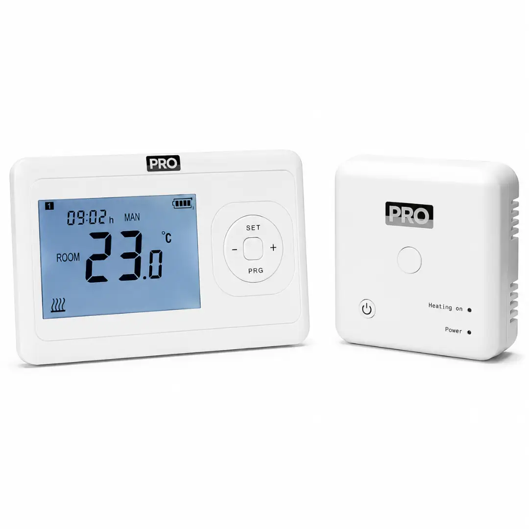 Image of Pro Wireless Programmable Thermostat RF Room Stat LCD