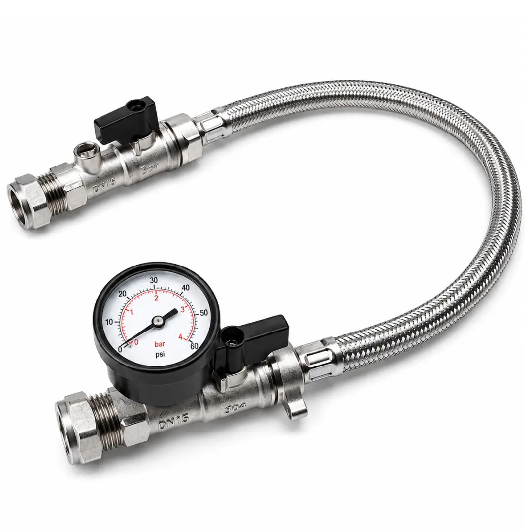 Image of filling loop with gauge