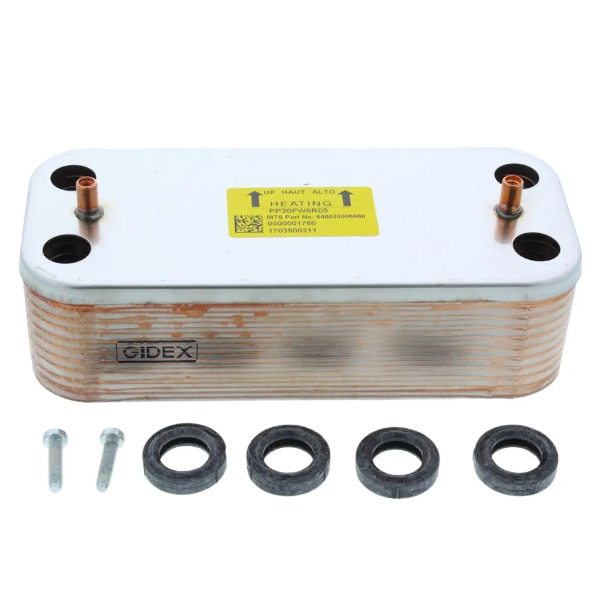 Image of Ariston 60001344 Heat Exchanger with O Rings and Screws