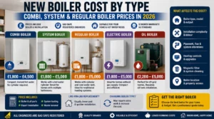 Image of New Boiler Cost by Type in 2026 | Combi, System & Regular