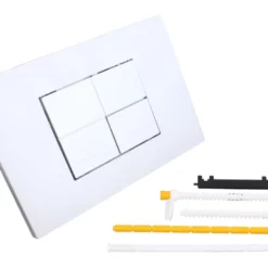 Image of Fluidmaster P4501100240 Matt Chrome Dual Flush Abs Plate - Tile