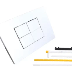 Image of Fluidmaster P4501200240 Glossy Chrome Dual Flush Abs Plate - Tile