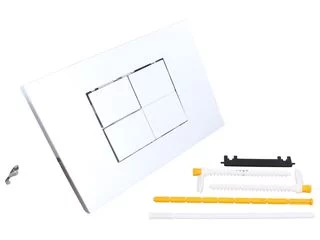 Fluidmaster P45-0120-0240 Glossy Chrome, Dual Flush Abs Plate - Tile