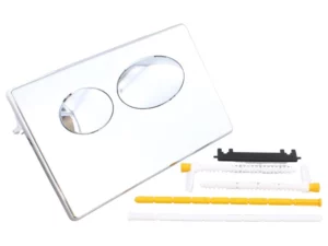 Image of Fluidmaster P6101200240 Glossy Chrome Dual Flush Abs Plate - Tactil