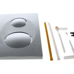 Image of Fluidmaster P4001200240 Glossy Chrome Dual Flush Abs Plate - Orbi
