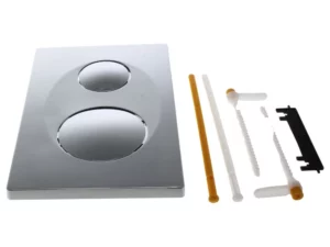 Image of Fluidmaster P4001200240 Glossy Chrome Dual Flush Abs Plate - Orbi