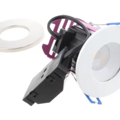 Robus RRA083060-01 Ramada 7W IP65 Fire Rated Donwlight - White/Chrome