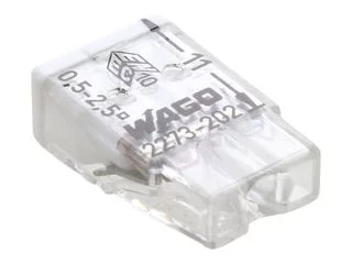 Bx X 100 Wago 2273-202 2 Way Compact Push Wire Connector - White