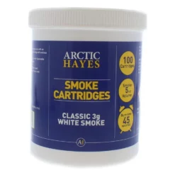 Arctic Hayes 333003B Classic White Smoke Cartridges 3g - Tub of 100