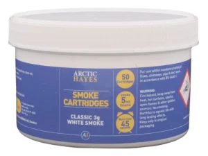Arctic Hayes 333003C Classic Grey Smoke Cartridges 3g - Tub Of 50