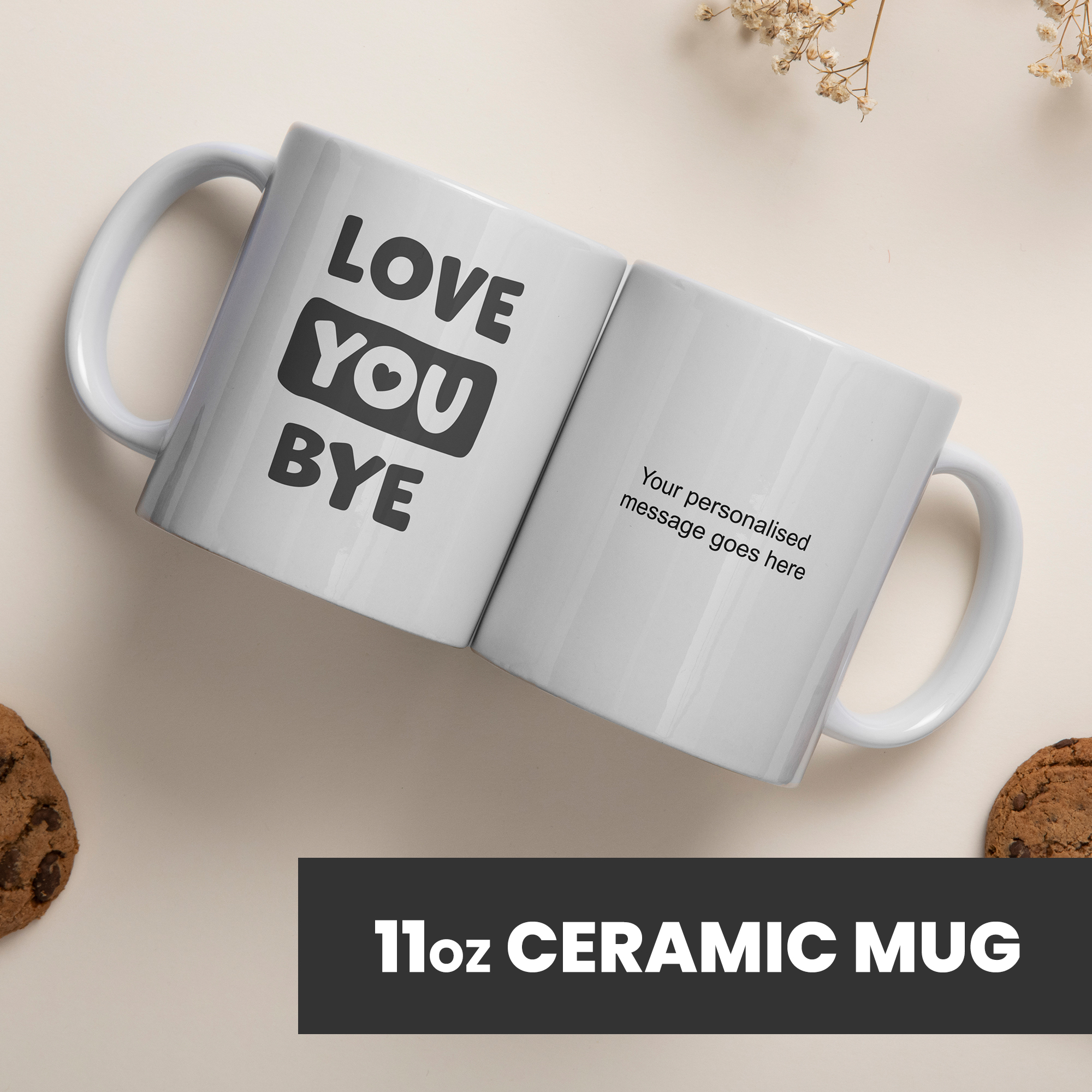 Funny Mugs for Men and Women - Love You Bye