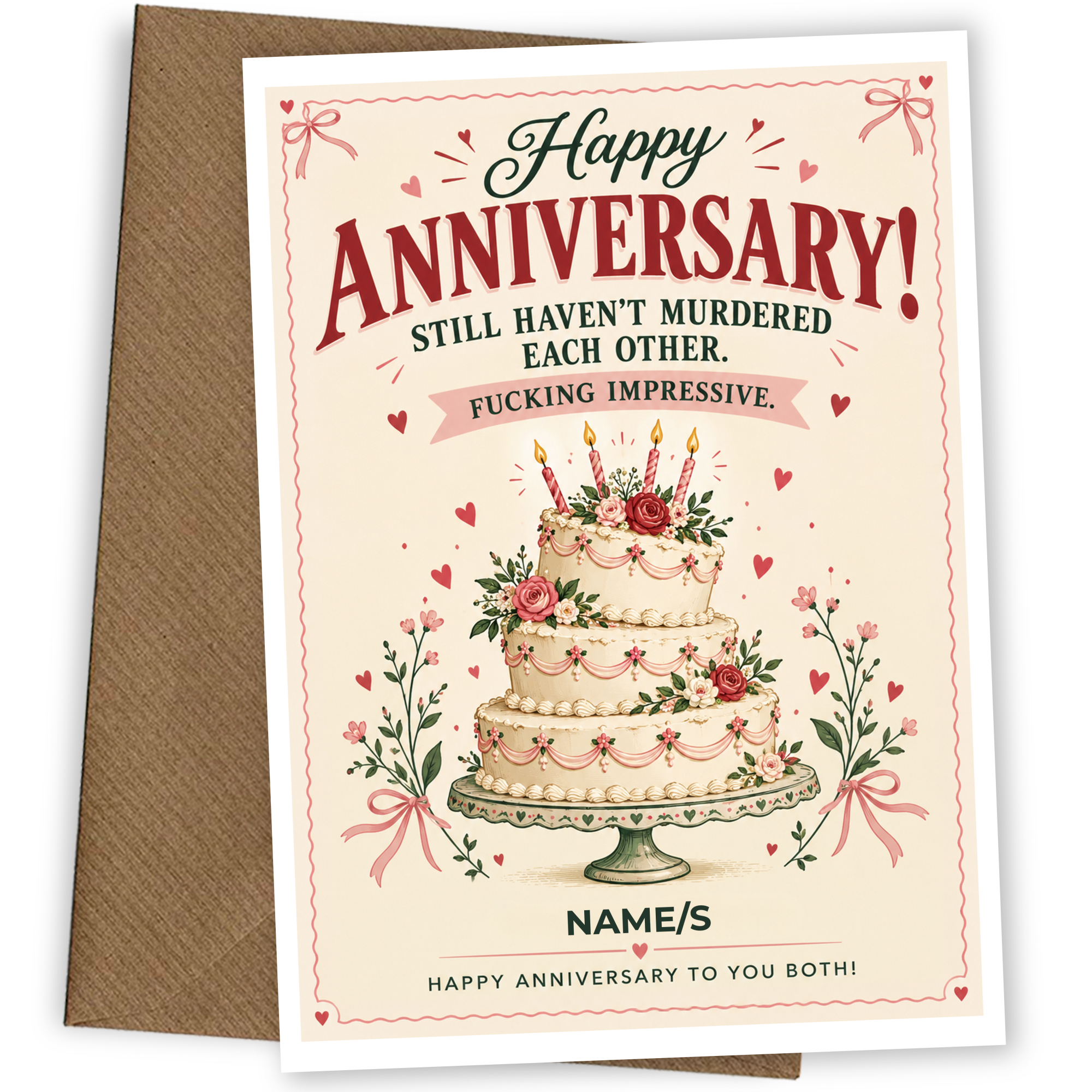 Anniversary Card Still Havent Murdered Each Other