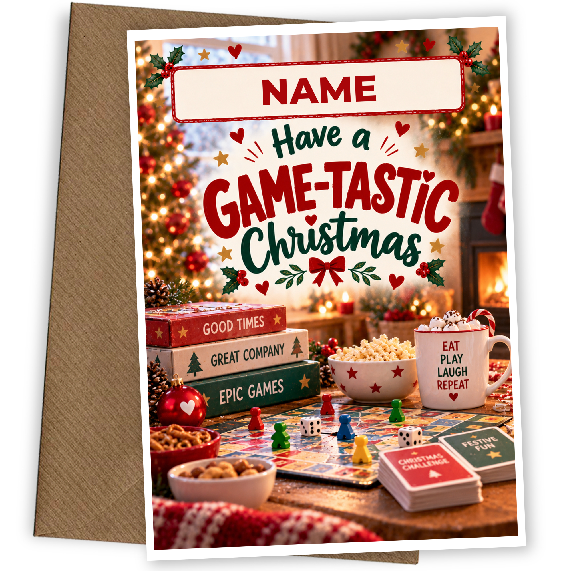 Board Games Christmas Card
