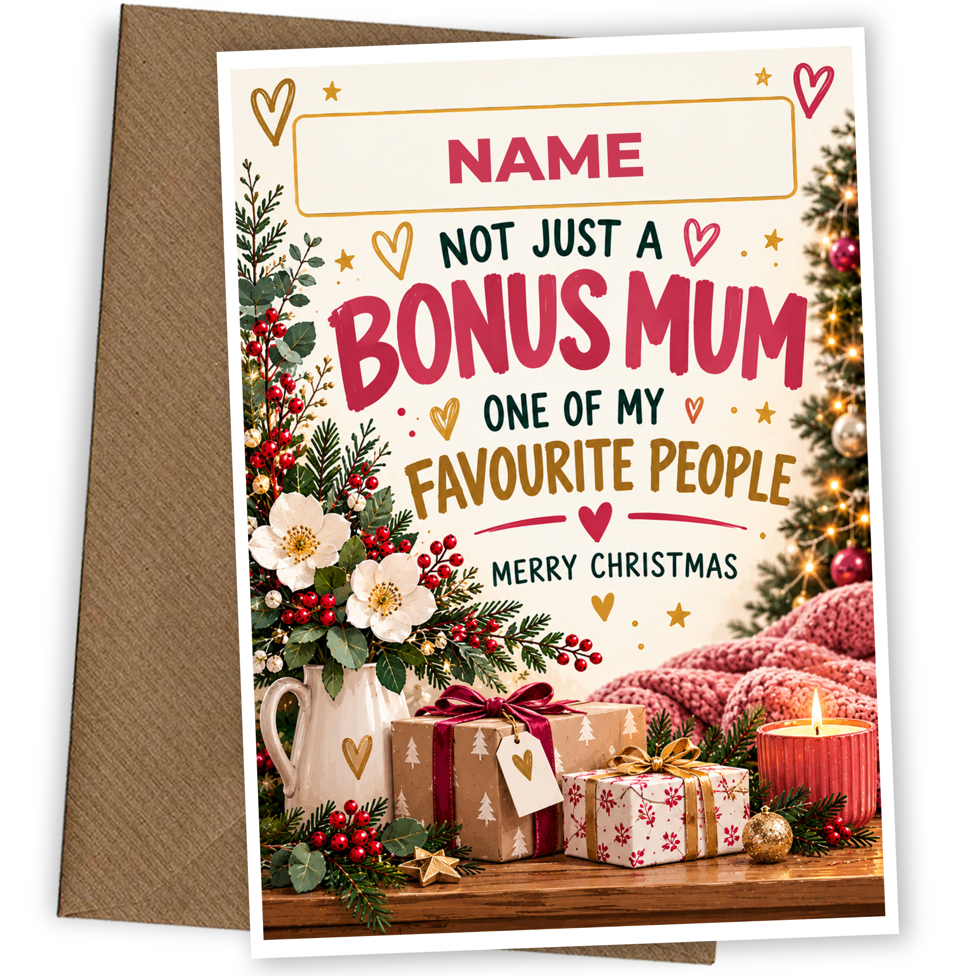 Bonus Mum Christmas Card
