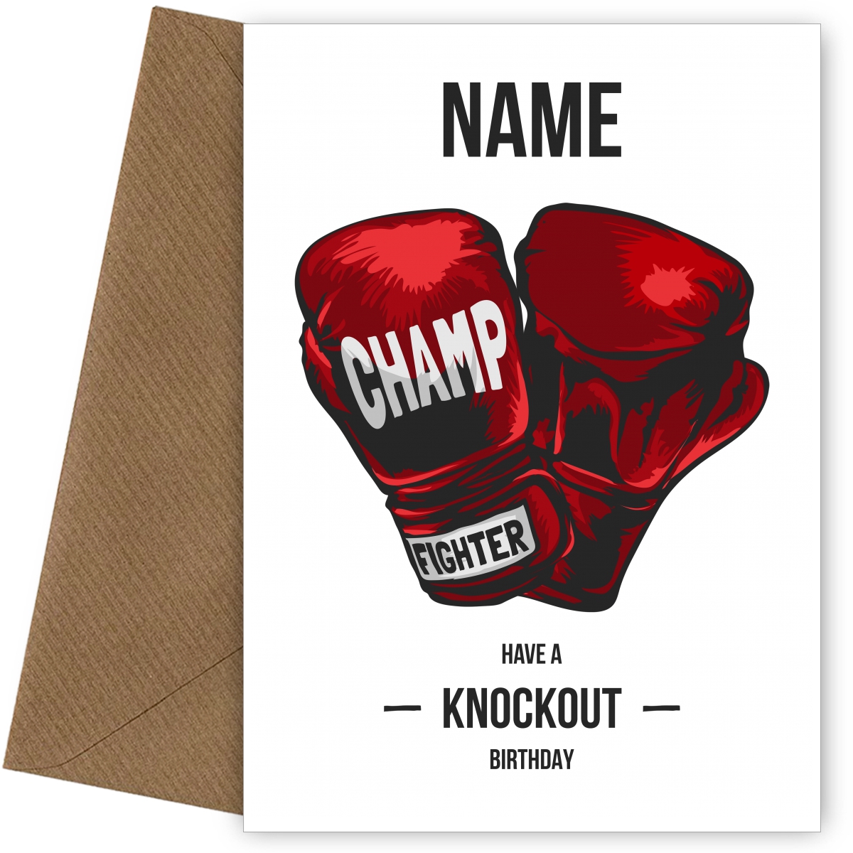 Boxing Birthday Card for Him - Have a Knockout Day