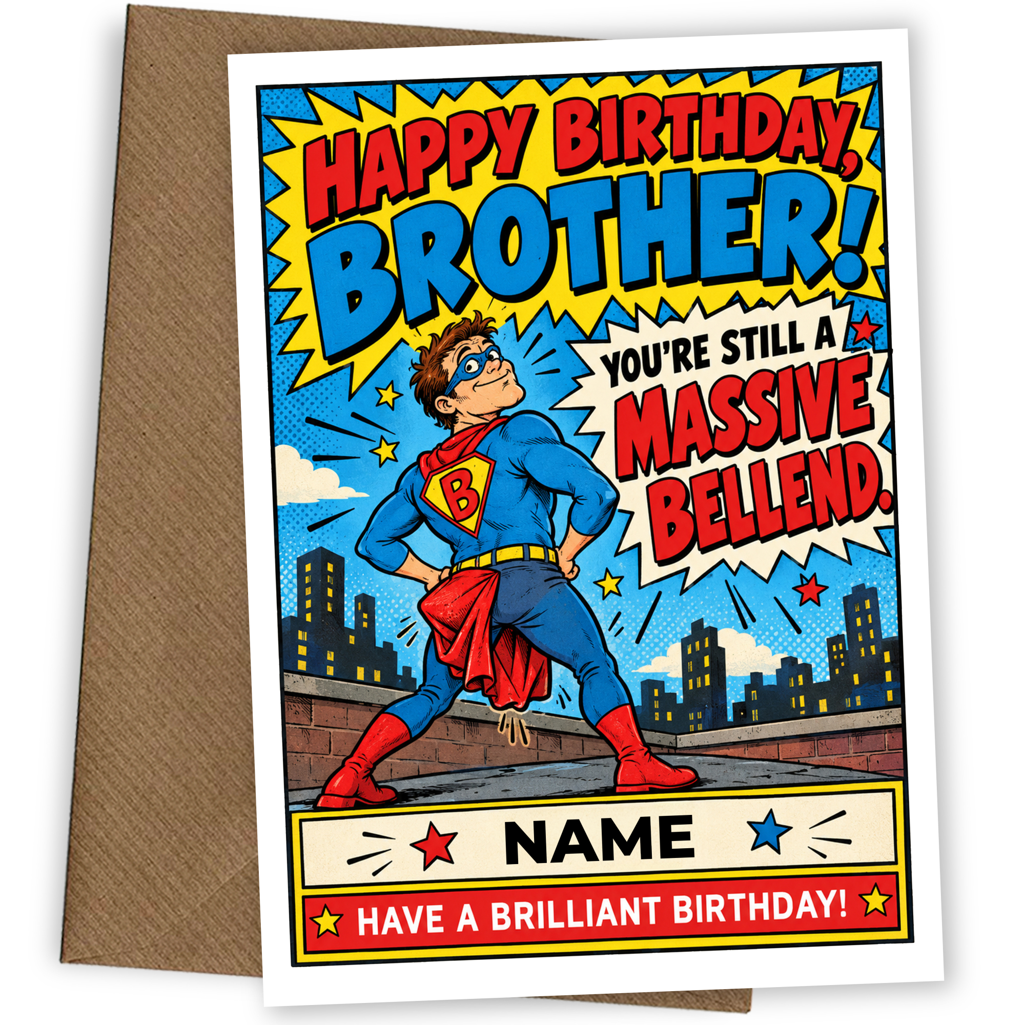 Brother Birthday Card Massive Bellend
