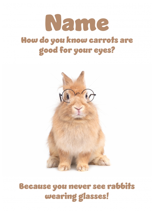 Funny Easter Card Jokes - Carrots Good for your Eyes