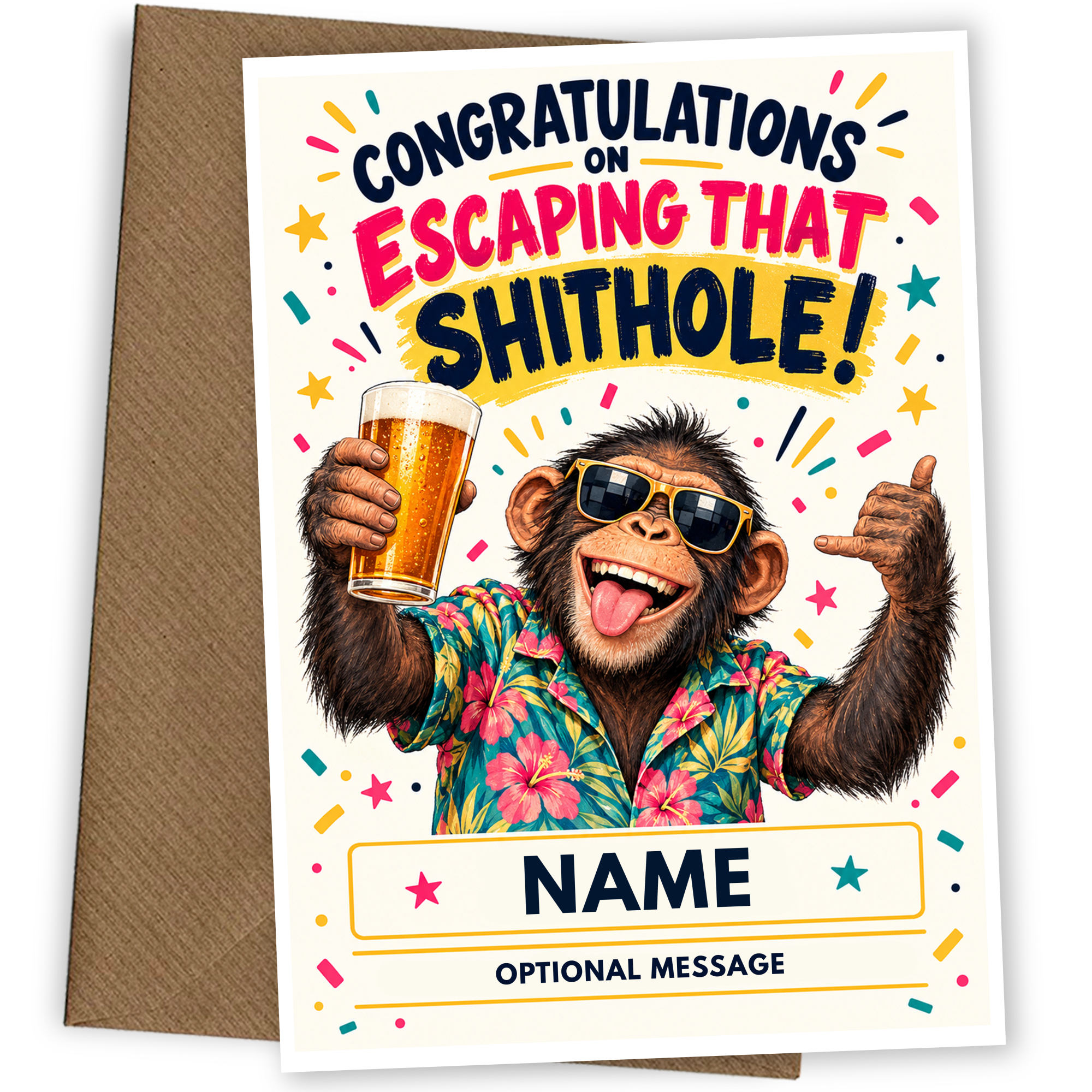 Congratulations on Getting Out of this Shithole Card