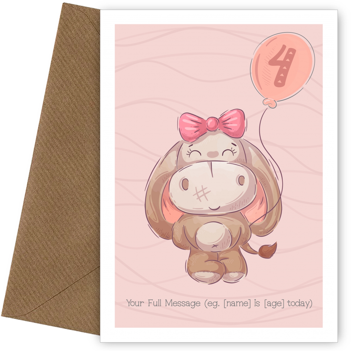 Cute Birthday Card - Donkey