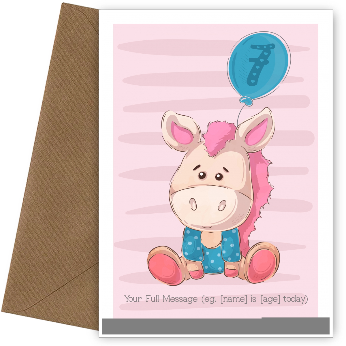 Cute Birthday Card - Horse