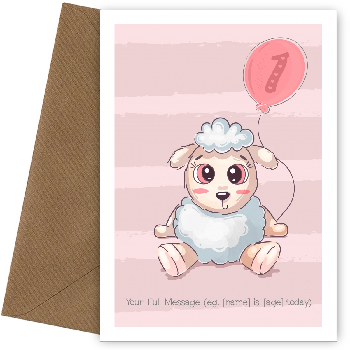 Cute Birthday Card - Lamb