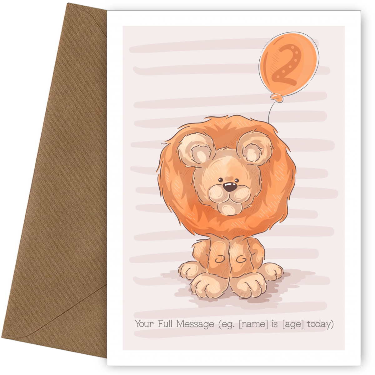 Cute Birthday Card - Lion