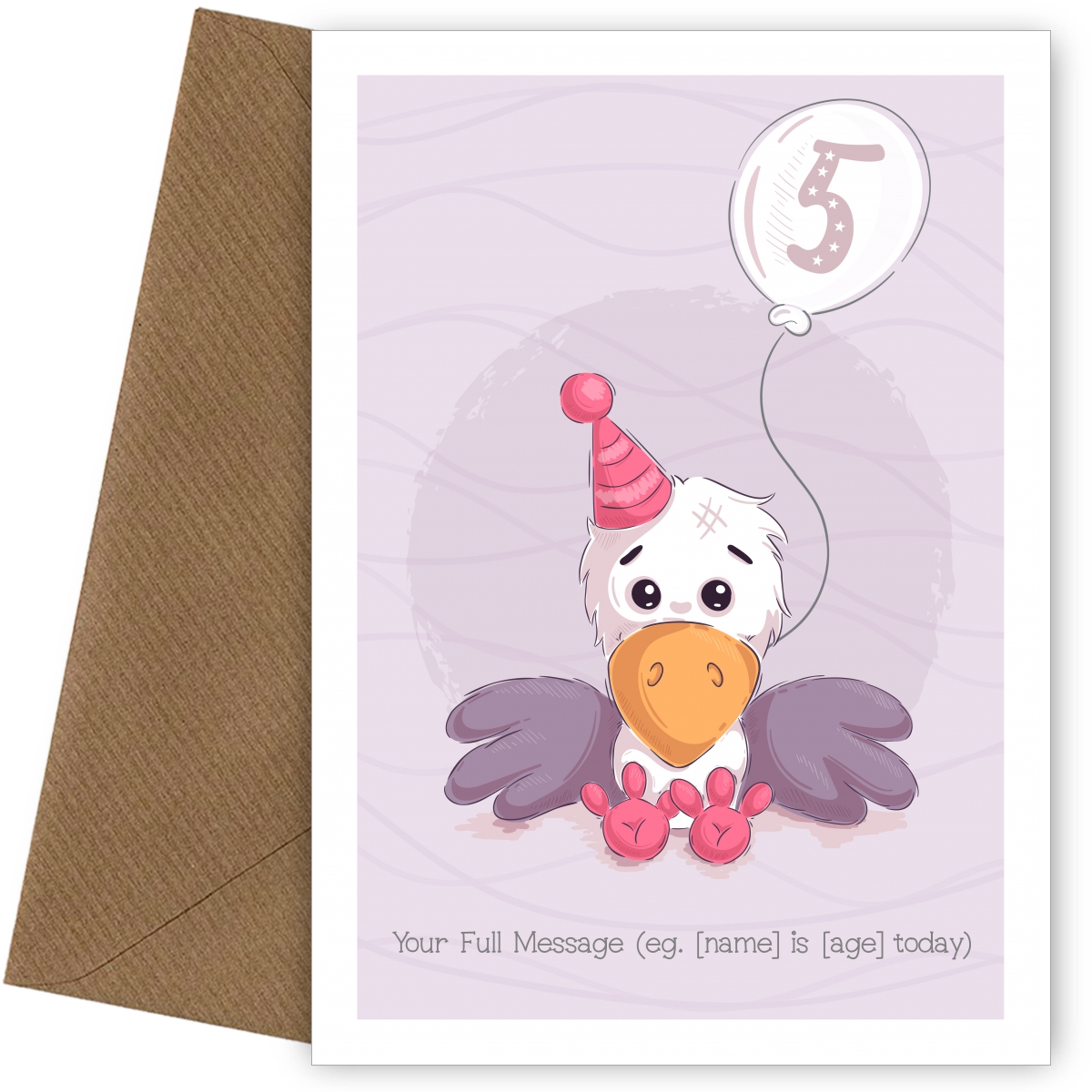 Cute Birthday Card - Raven (bird)