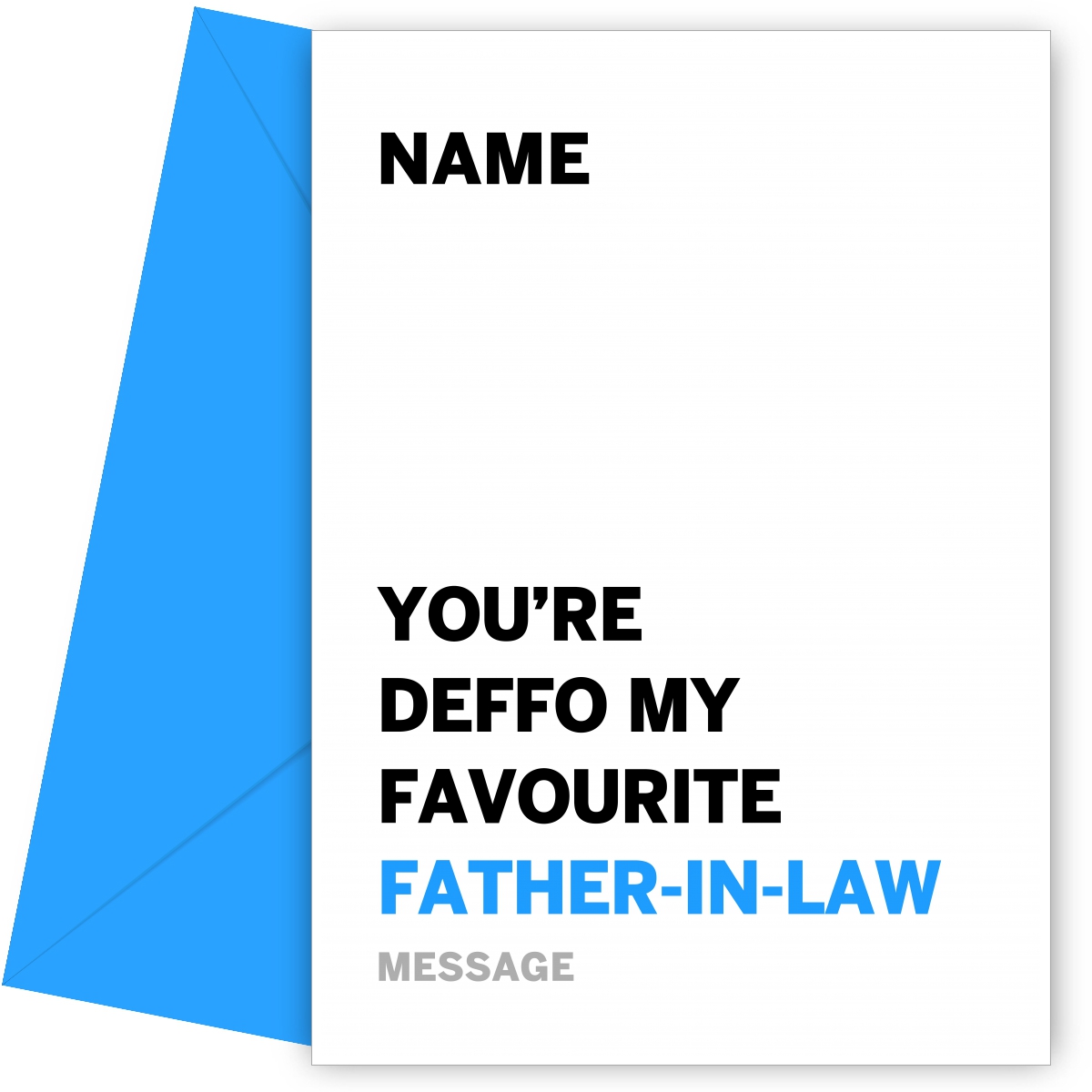 Deffo Favourite Father In Law Card