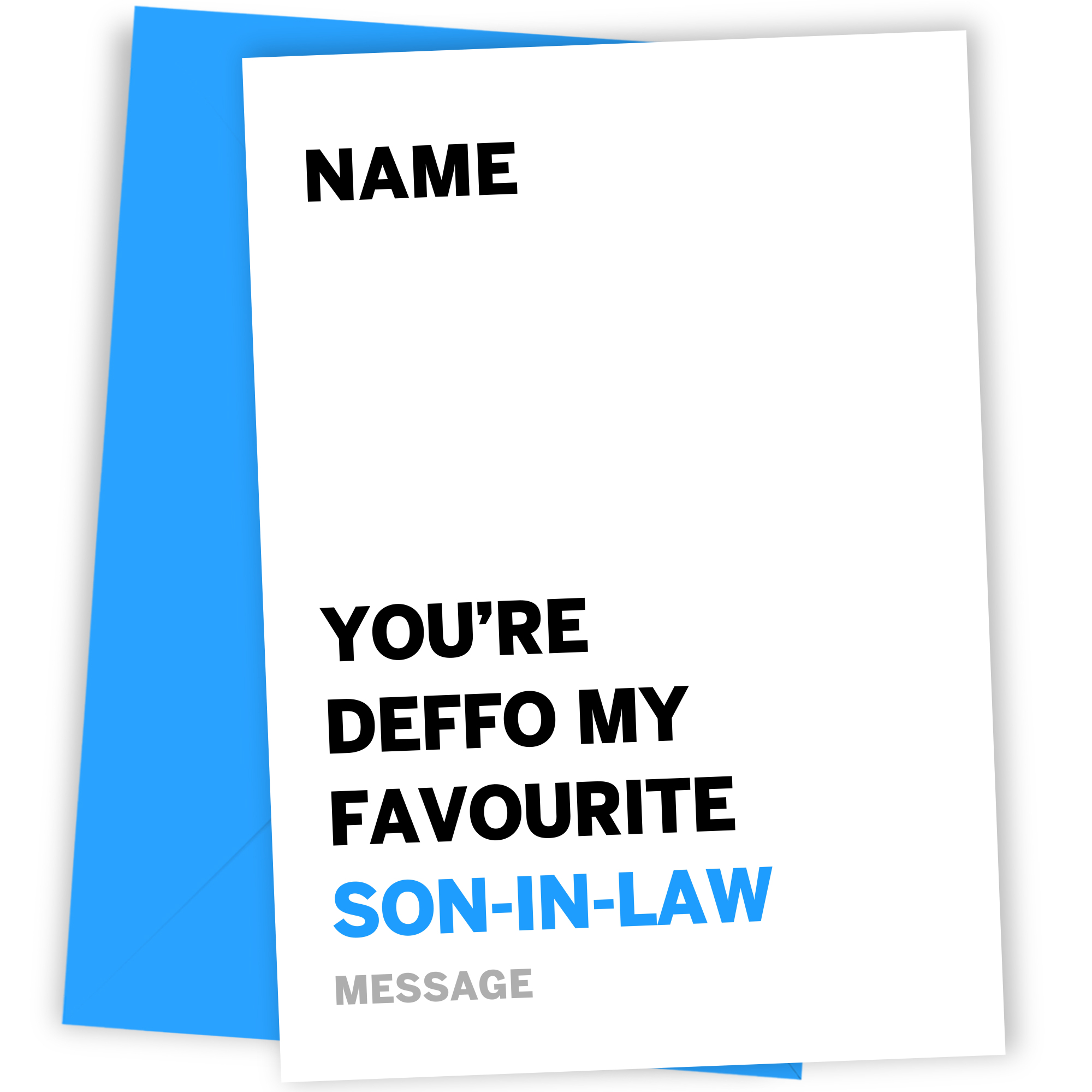 Deffo Favourite Son In Law Card