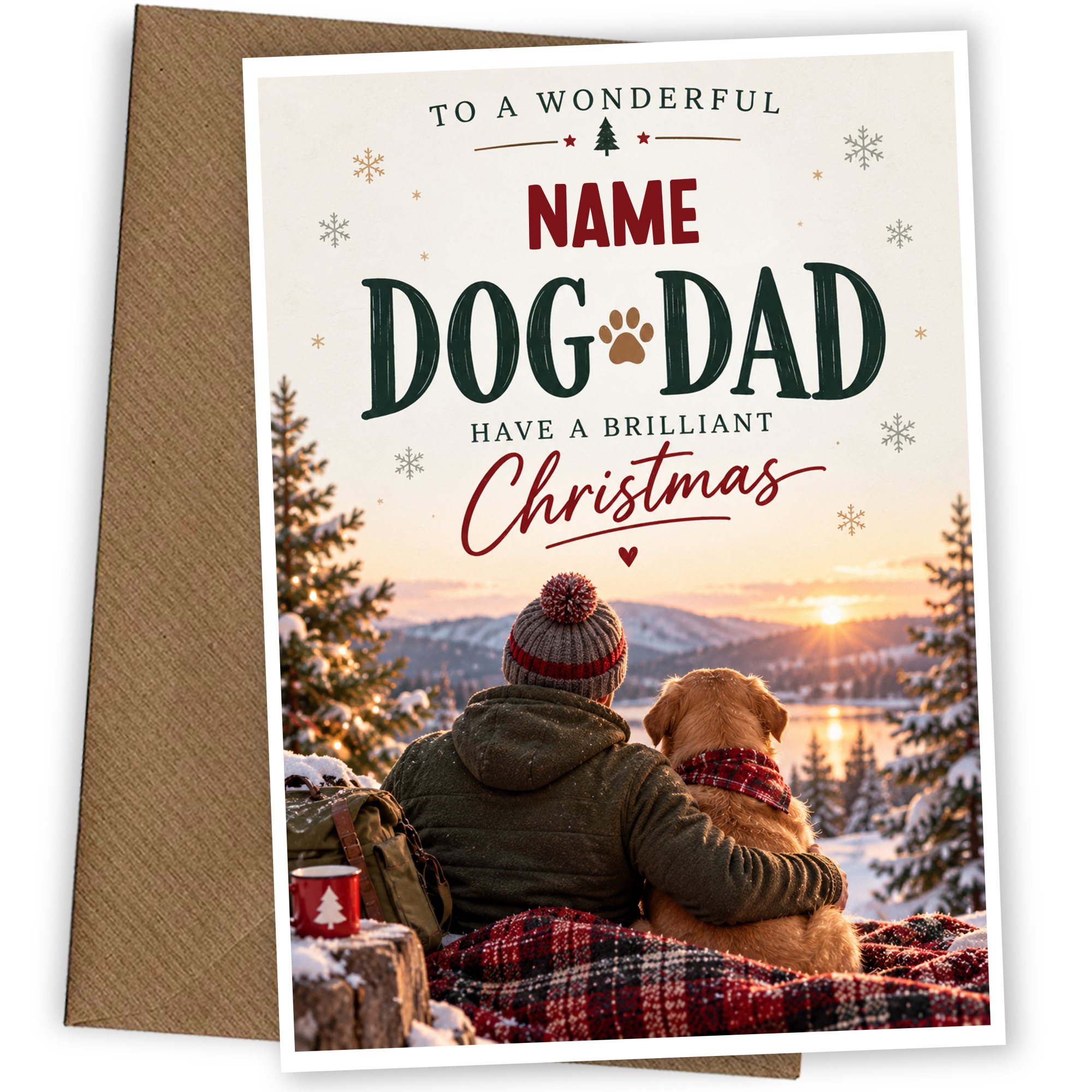 Dog Dad Christmas Card
