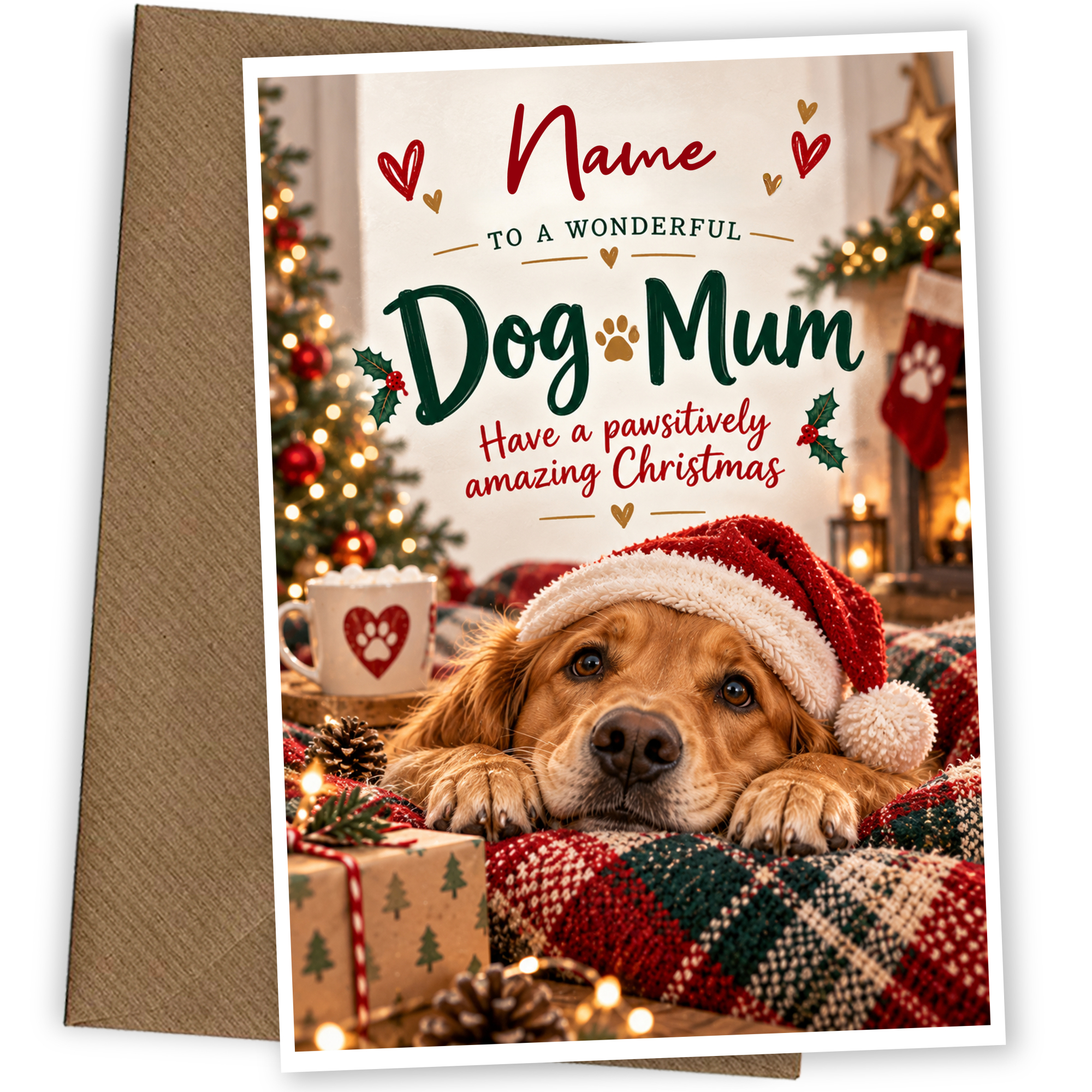Dog Mum Christmas Card