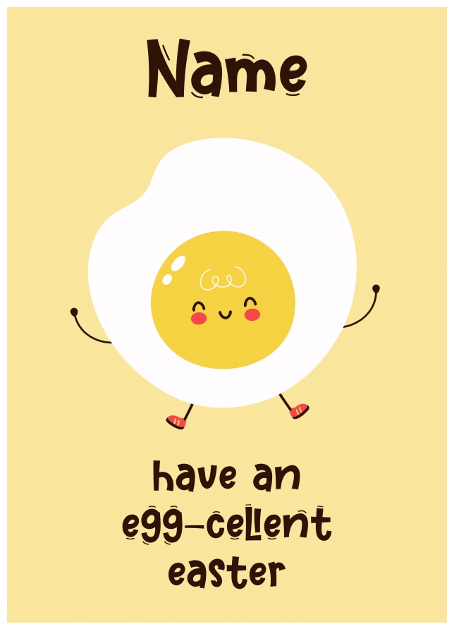 Egg-cellent Easter Card for Kids - Funny Greetings Card