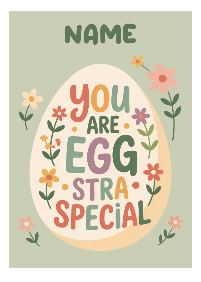Cute Easter Card for Girls - Eggstra Special