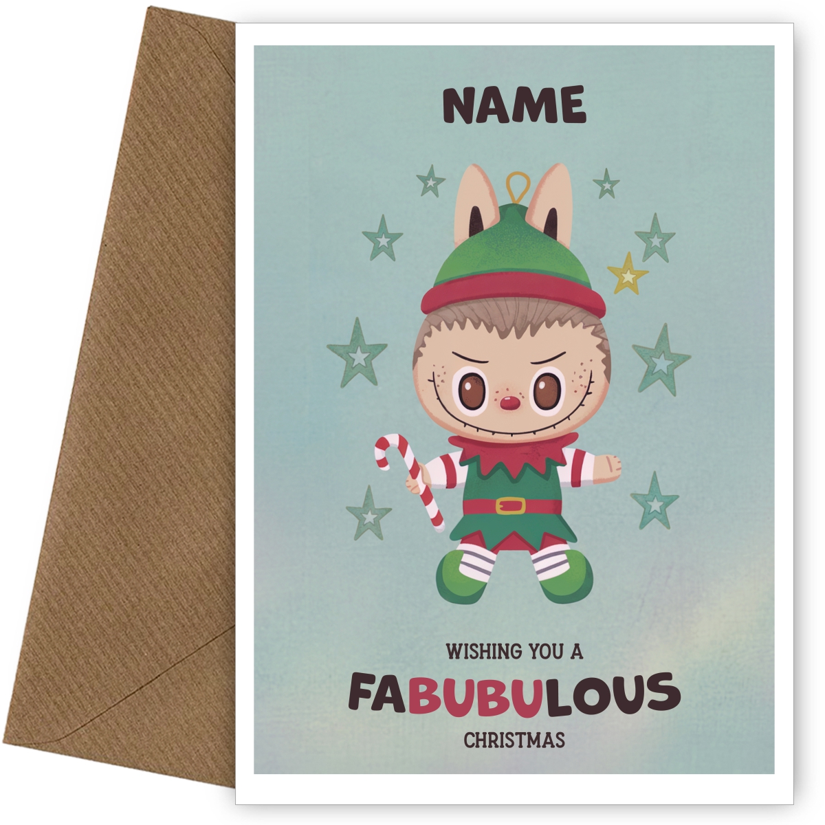 Girls Christmas Card - Ugly Doll