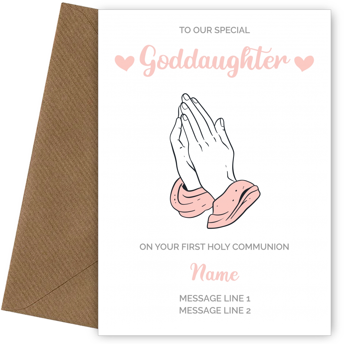 Personalised First Holy Communion Card (Goddaughter)