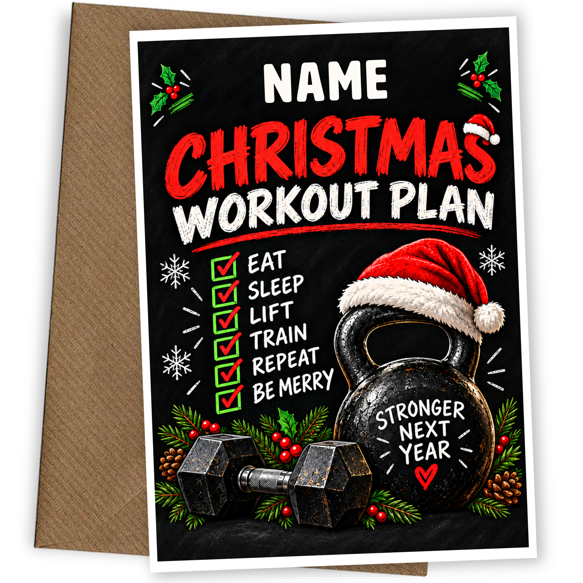 Fitness Christmas Card